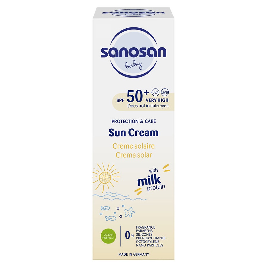 Crema pentru protectie solara SPF 50+, 75 ml, Sanosan