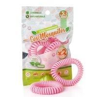 Bratara aromatizata de silocon roz, 2 bucati, Los Mosquitos
