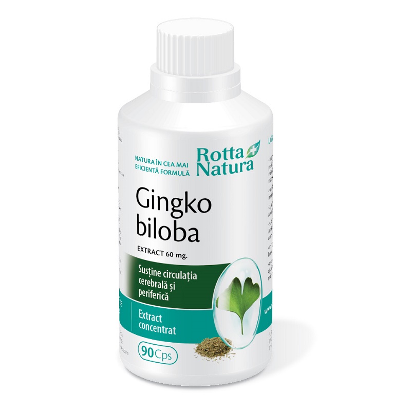 Ginkgo Biloba extract, 60 mg, 90 capsule, Rotta Natura