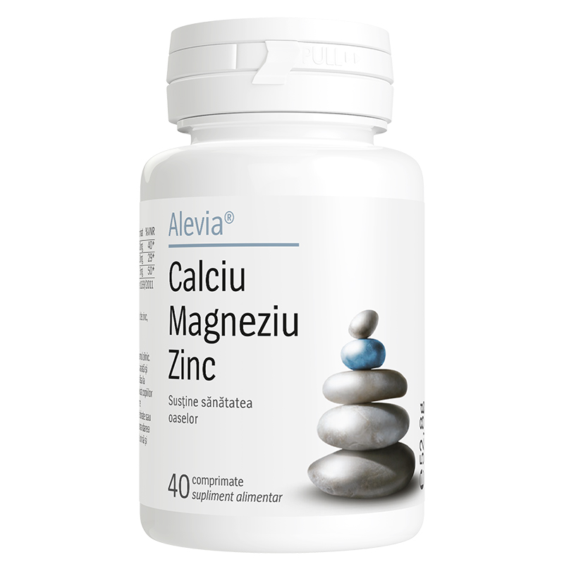 Calciu Magneziu Zinc, 40 comprimate, Alevia