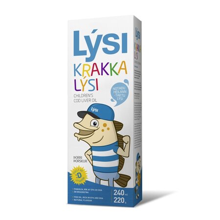 Ulei din ficat de cod pentru copii, 240 ml, Lysi