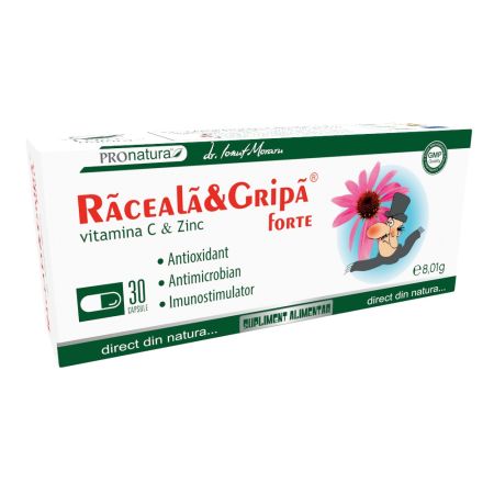 Raceala & Gripa Forte, 30 capsule, Pro Natura