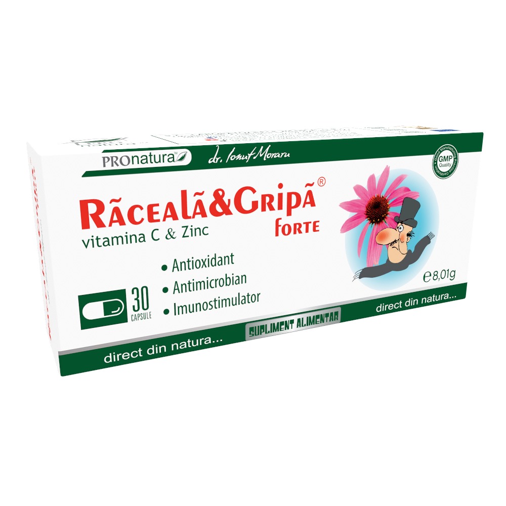 Raceala & Gripa Forte, 30 capsule, Pro Natura