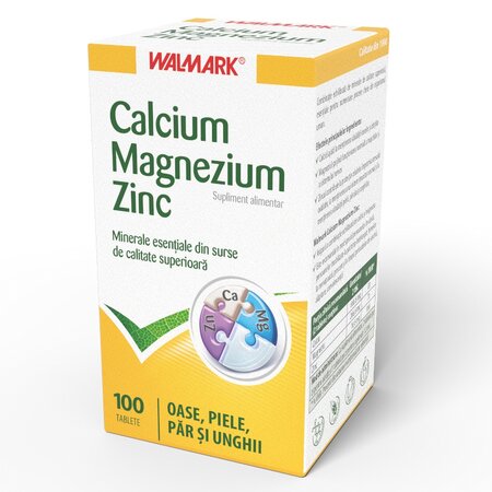 Calciu Magneziu Zinc, 100 tablete, Walmark 699796