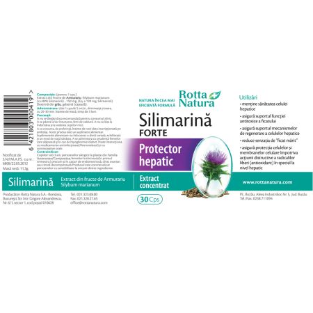 Silimarina Forte, 30 capsule, Rotta Natura 597921
