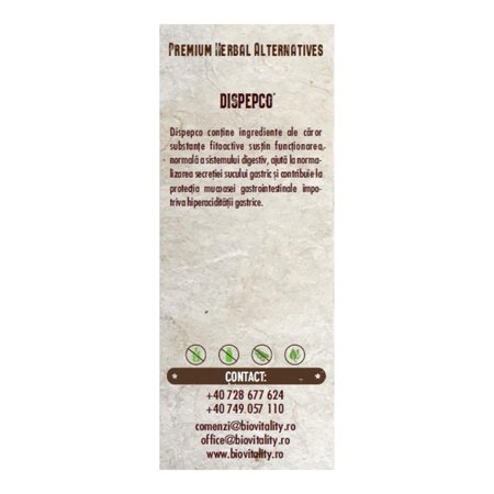 Dispepco, 30 capsule, Bio Vitality 703866
