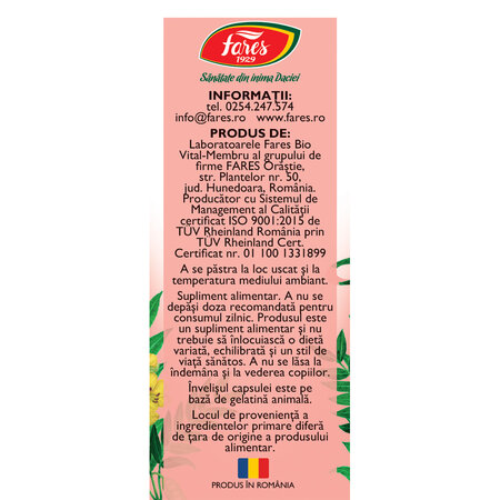 Laxativ cu Senna, D85, 30 capsule, Fares 614129