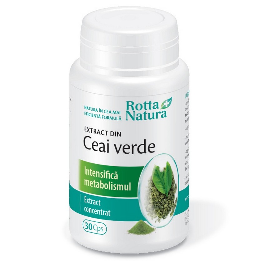 Ceai verde, 30 capsule, Rotta Natura