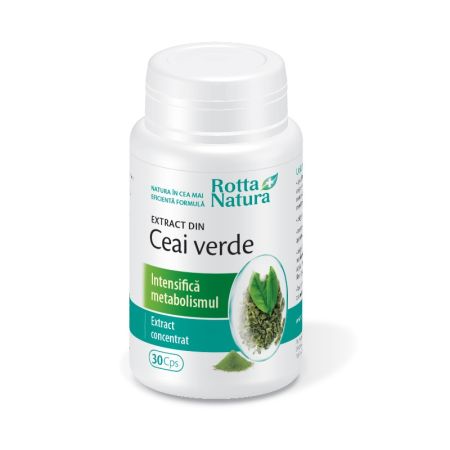 Ceai verde, 30 capsule, Rotta Natura