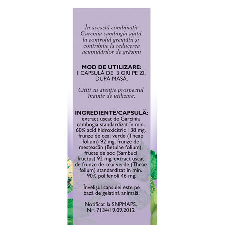 Silueta Perfecta controlul greutatii, M101, 60 capsule, Fares 614051