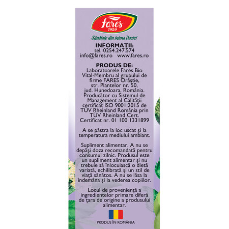 Silueta Perfecta controlul greutatii, M101, 60 capsule, Fares 614052