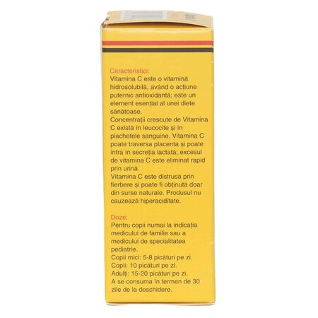 Vitamina C natural picaturi, 15 ml, Natural Pharmaceuticals 704625