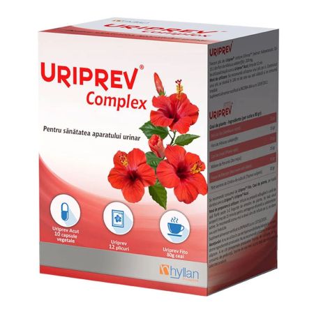 Uriprev Complex, 10 capsule + 12 plicuri + 80 g, Hyllan