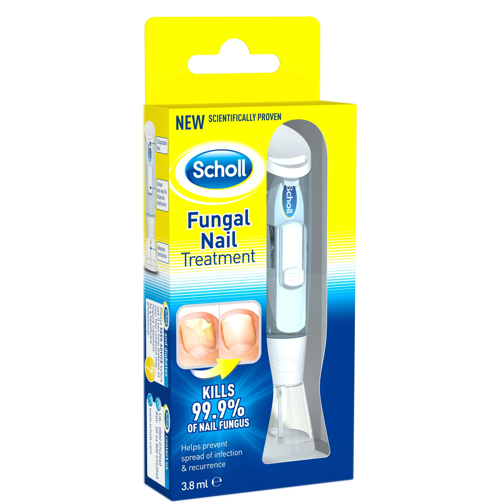 Solutie 2 in 1 pentru ciupercile unghiei, 3.8 ml, Scholl