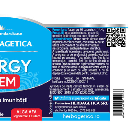 Alergy Stem, 30 capsule, Herbagetica 688639