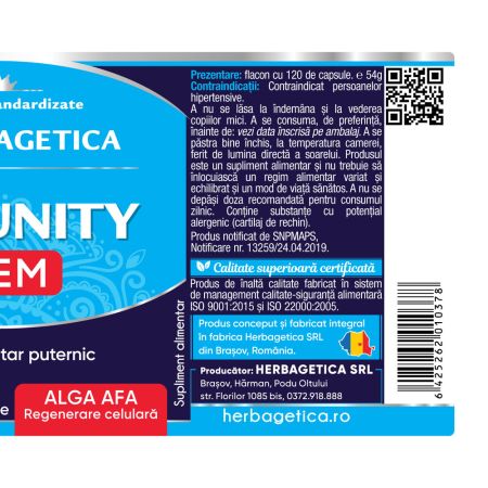 Immunity Stem, 120 capsule, Herbagetica 688657