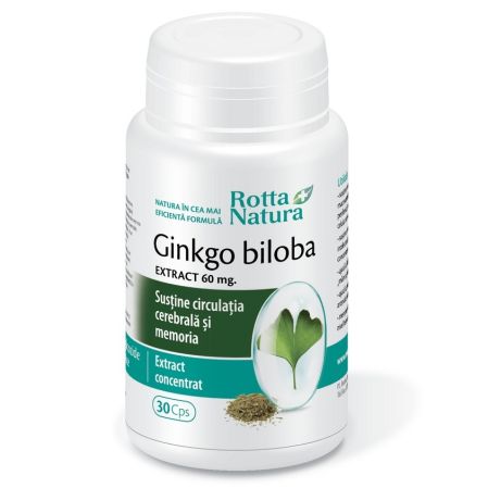 Gingko Biloba extract, 60 mg, 30 capsule, Rotta Natura