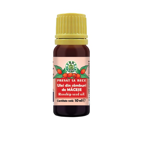 Ulei din samburi de Macese presat la rece, 10 ml, Herbavit