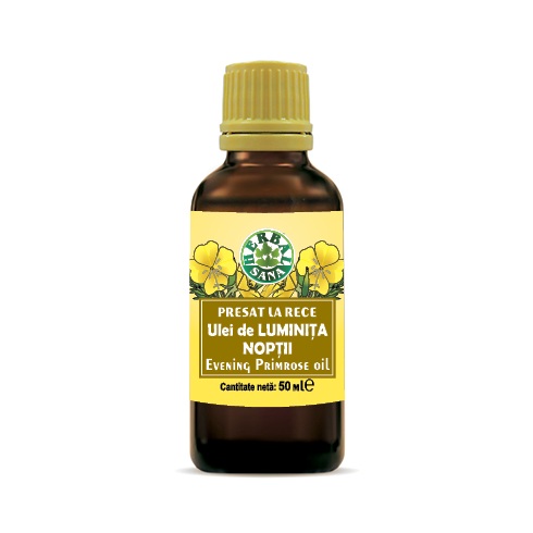 Ulei de Luminita Noptii presat la rece, 50 ml, Herbavit