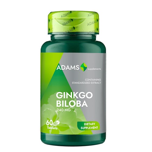 Ginkgo Biloba, 240mg, 60 tablete, Adams Vision