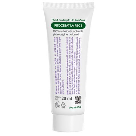 Crema antiacneica cu argila si propolis, 20 ml, Vivanatura 709995