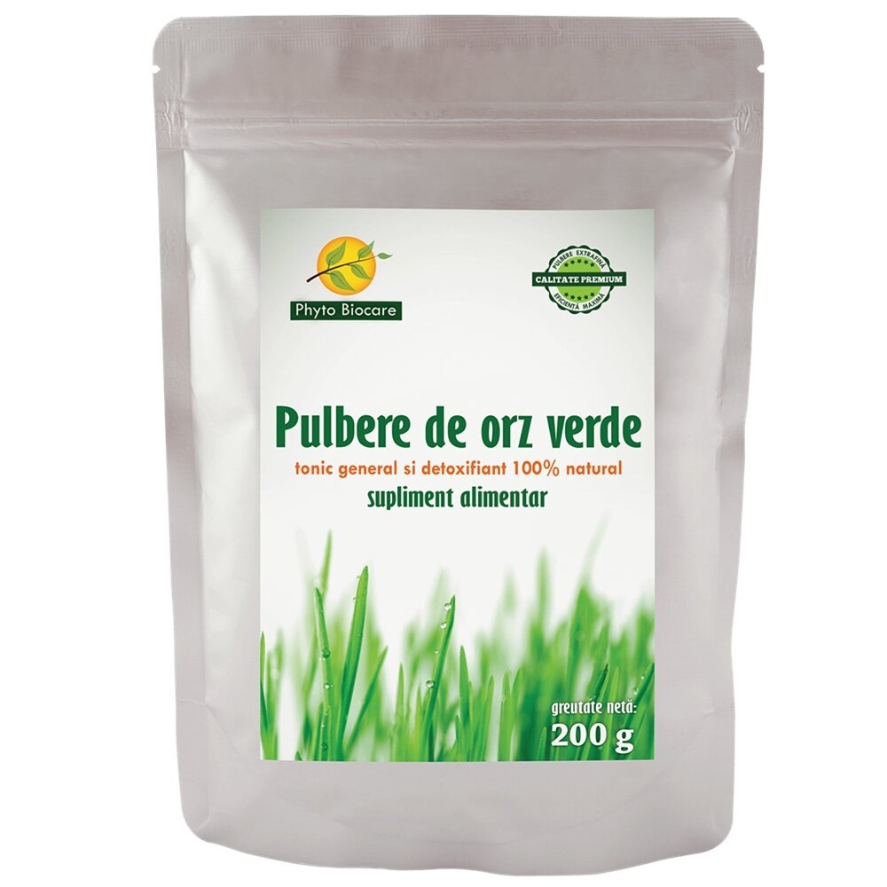 Pulbere de orz verde, 200 g, Phyto Biocare