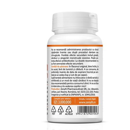 Enzime digestive Bromelain & Papain, 60 capsule, Zenyth 619520