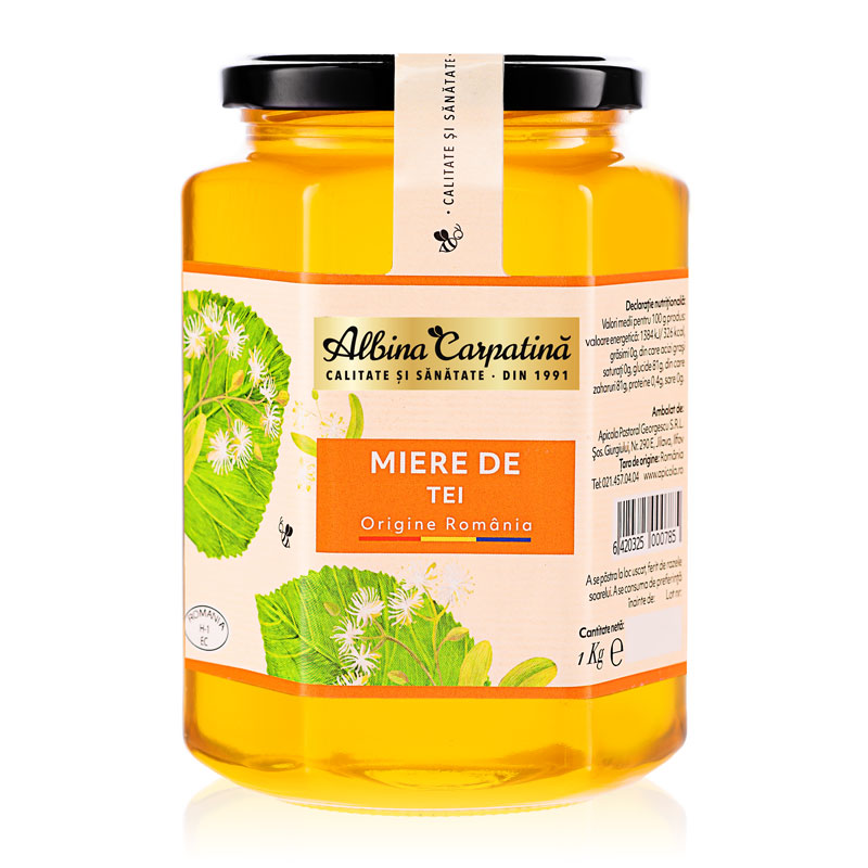 Miere de tei Albina Carpatina, 1 kg, Apicola Pastoral