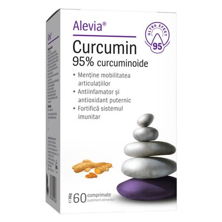 Curcumin 95% curcuminoide, 60 comprimate, Alevia