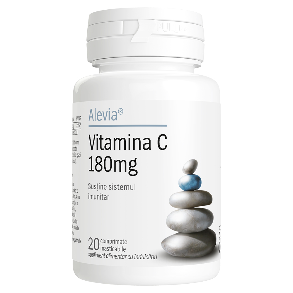 Vitamina C, 180 mg, 20 comprimate masticabile, Alevia