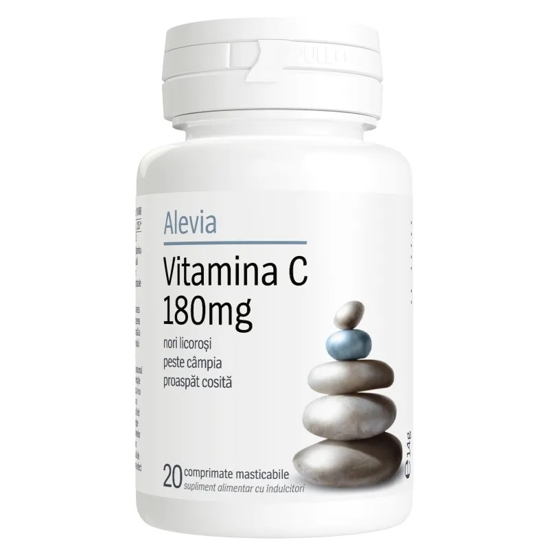 Vitamina C, 180 mg, 20 comprimate masticabile, Alevia