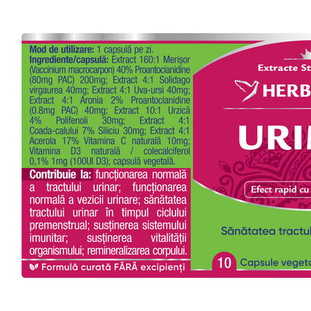 Urimer Akut, 10 capsule, Herbagetica 689035