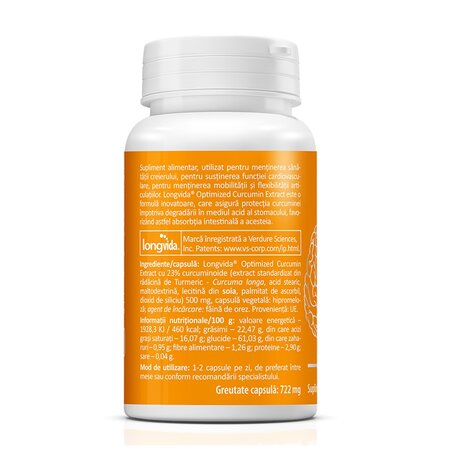 Longvida Brain Curcumin, 500 mg, 30 capsule, Zenyth 619495