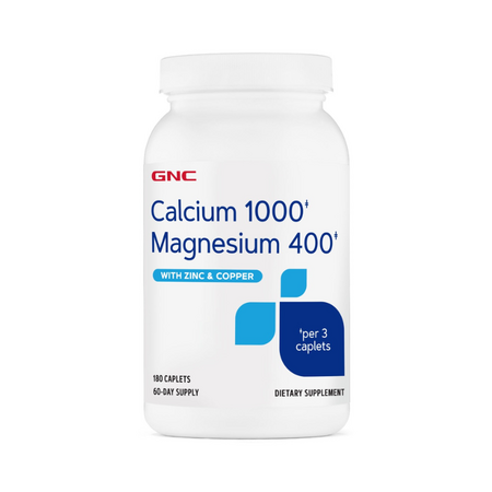 Calciu 1000 mg si Magneziu 400 mg, 961767, 180 tablete, GNC