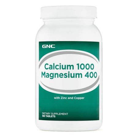 Calciu 1000 mg si Magneziu 400 mg, 961767, 180 tablete, GNC