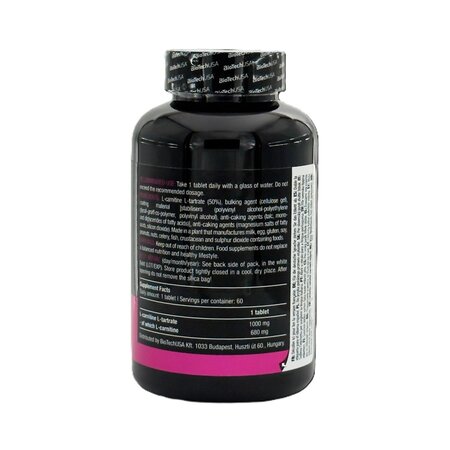 L-Carnitine 1000 mg, 60 comprimate, Biotech USA 707875