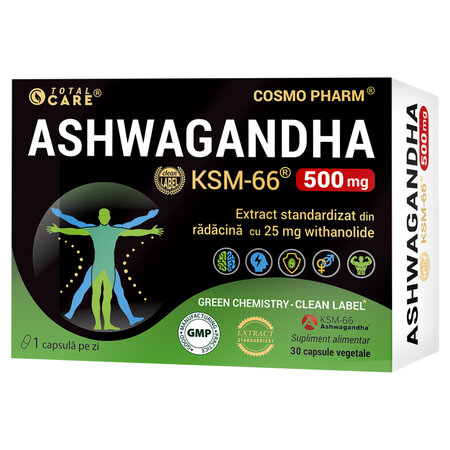Ashwagandha KSM-66, 30 capsule vegetale, Cosmo Pharm