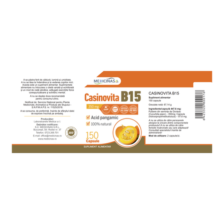 Casinovita B15, 150 capsule, Medicinas 713680