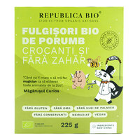 Fulgisori Bio de porumb fara zahar si fara gluten, 225 g, Republica Bio
