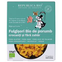 Fulgisori Bio de porumb fara zahar si fara gluten, 225 g, Republica Bio