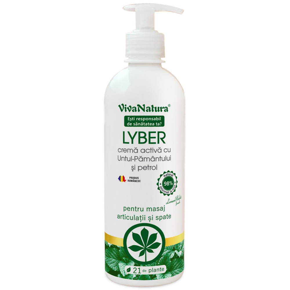 Crema activa cu Untul-Pamantului si petrol Lyber, 500 ml, Vivanatura
