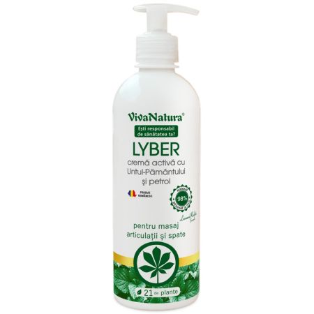 Crema activa cu Untul-Pamantului si petrol Lyber, 500 ml, Vivanatura