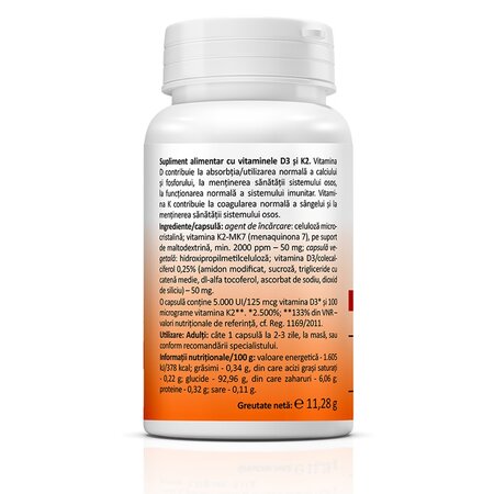 Vitamin D3 + K2 Forte, 30 capsule, Zenyth 702604