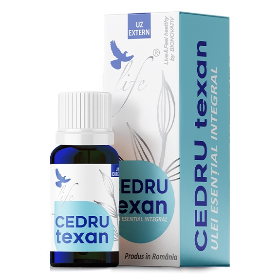 Ulei esential integral de Cedru Texan Life, 10 ml, Bionovativ