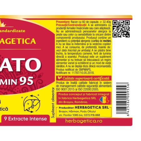 Hepato Curcumin 95, 60 capsule, Herbagetica 688612