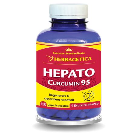 Hepato Curcumin 95, 120 capsule, Herbagetica