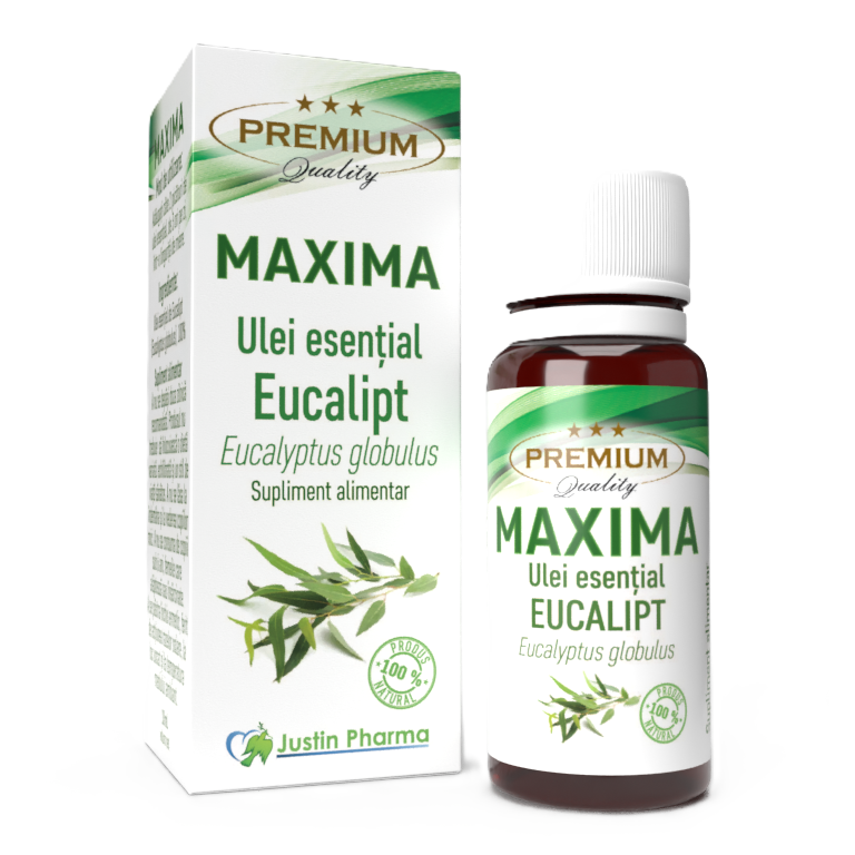 Ulei esential de eucalipt Maxima, 10 ml, Justin Pharma
