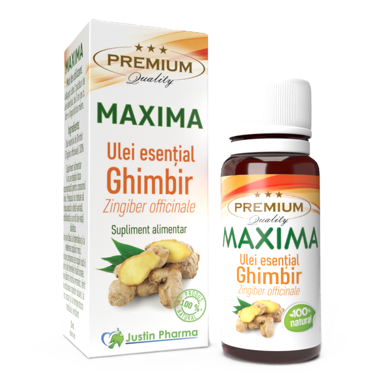 Ulei estential de ghimbir Maxima, 10 ml, Justin Pharma