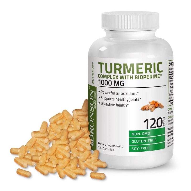 Turmeric 1000 mg cu Bioperina 5 mg, 120 capsule, Bronson Laboratories