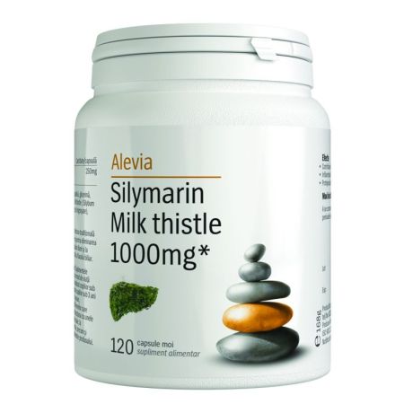 Silymarin Milk thistle 1000mg, 120 comprimate, Alevia